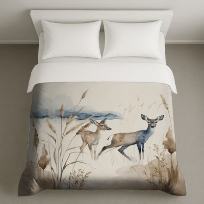Housses de couette cerf dans une prairie