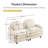 Vitoria Curved Ottoman Teddy Fabric-806401715