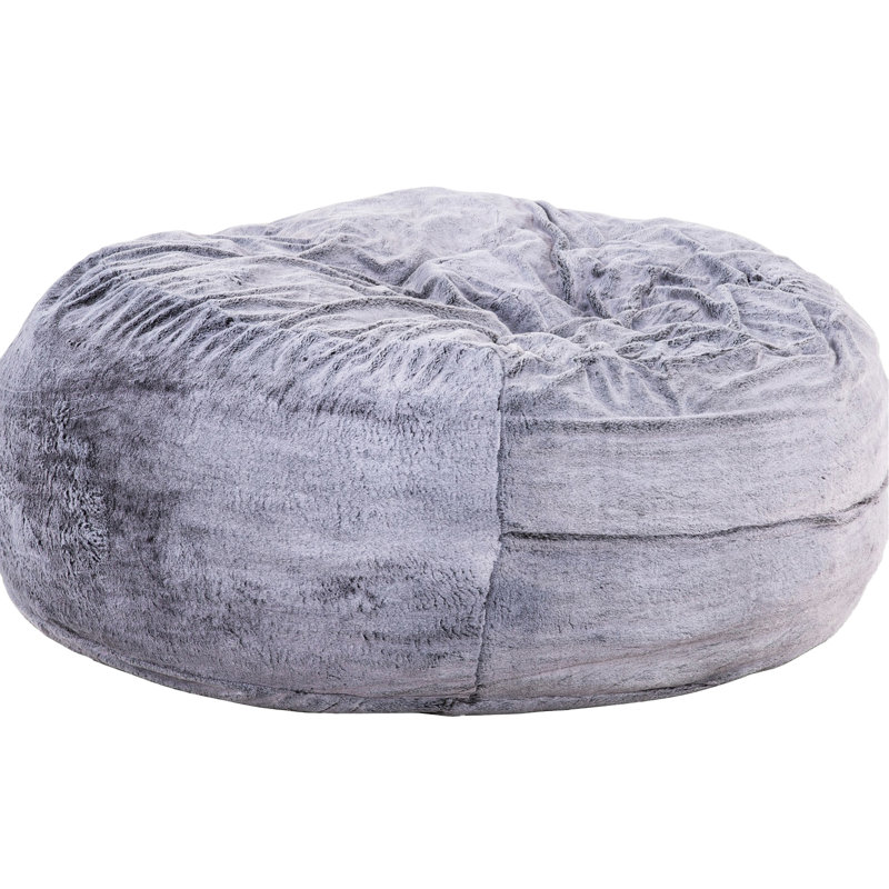 Mauve, moderne, sac de pois rond de 5 pieds, rembourrage en mousse viscoélastique, revêtement doux, mousse de style sans dossier, expédié dans une petite boîte