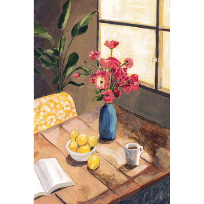 «Table dessus II» par Victoria Borges - peinture sur toile tendue
