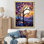 «Yellow and Pink Fantasy Tree Landscape», art mural fantastique