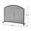 Pare-étincelles autoportantes en métal noir à sommet arqué, 96,5 cm L x 78,7 cm H, pour foyers à bois d'intérieur-1256173930