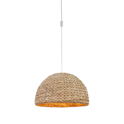 1 - luminaire suspendu brun simple