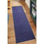 Tapis de couloir uni lavable antidérapant à poils courts de couleur marine-920023023