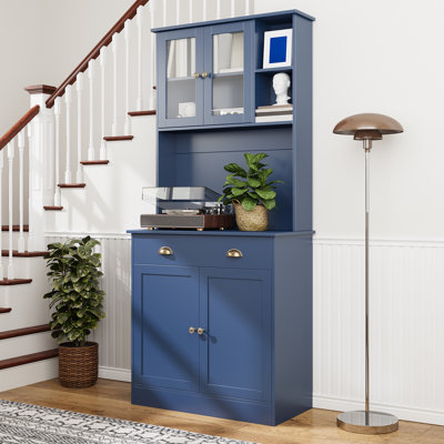 71.7" Kitchen Pantry Cabinet With Adjustable Shelves