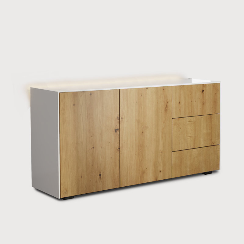 INTEL Sideboard, White/Oak