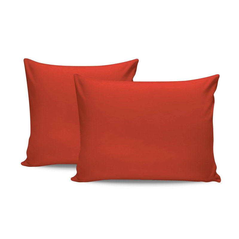 Ensemble de taie d'oreiller (2 pièces) (UE) (IT), Rouge tuile