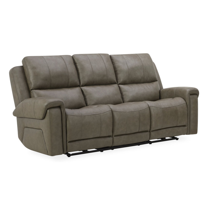 Canapé inclinable en cuir 90 po Brook , Marron clair