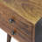 Solid Wood Mini Nightstand, 2-Drawers, Chestnut, Dark Brown