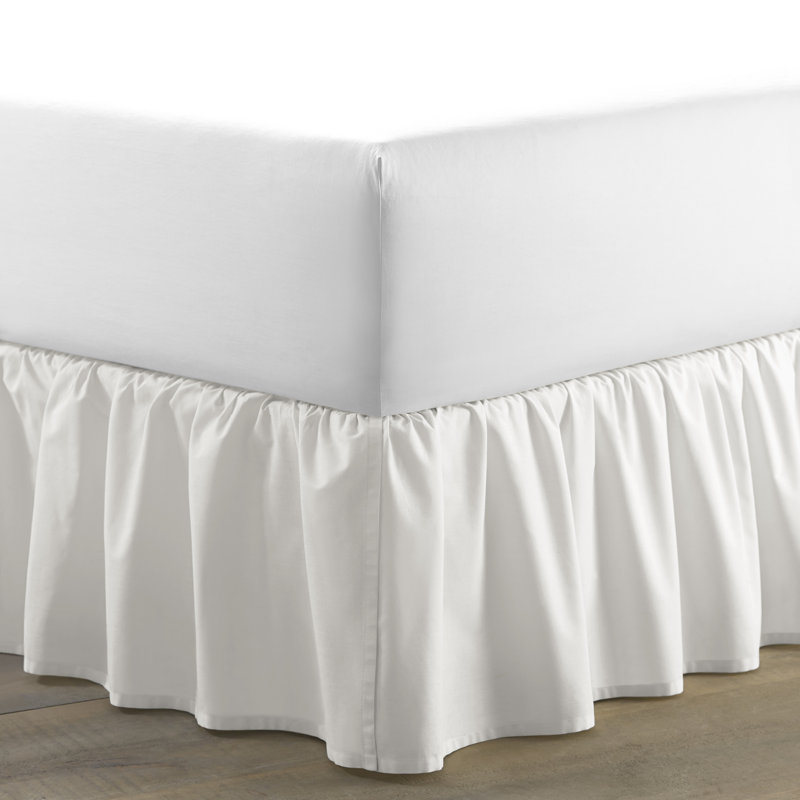 Jupe de lit 100% coton Laura Ashley, Blanc, Double