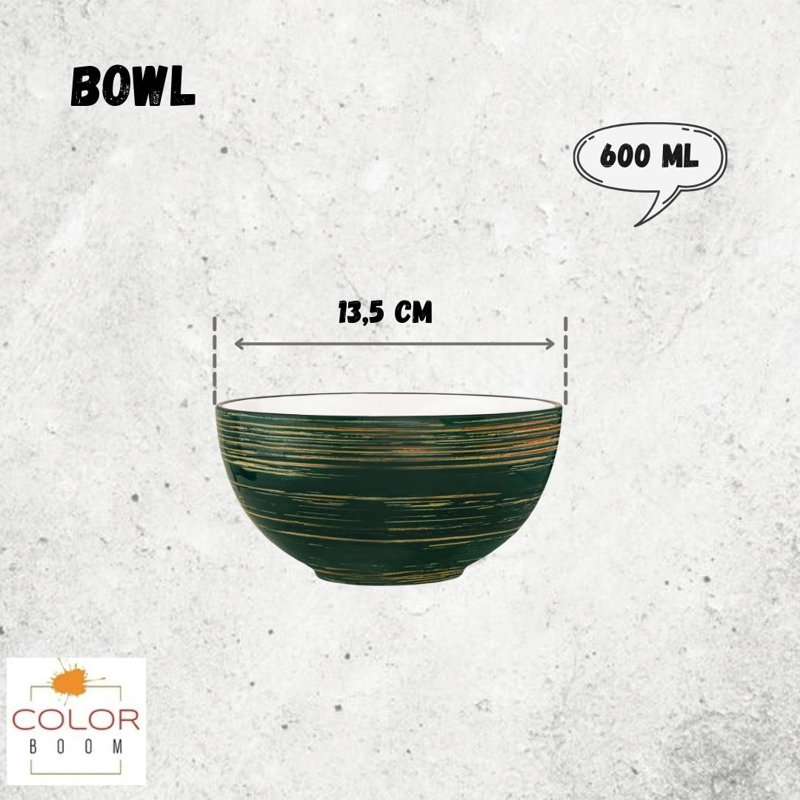 Wilmax Wilmax Colourboom China Porcelain Small Bowl 600ml / 14cm, Green