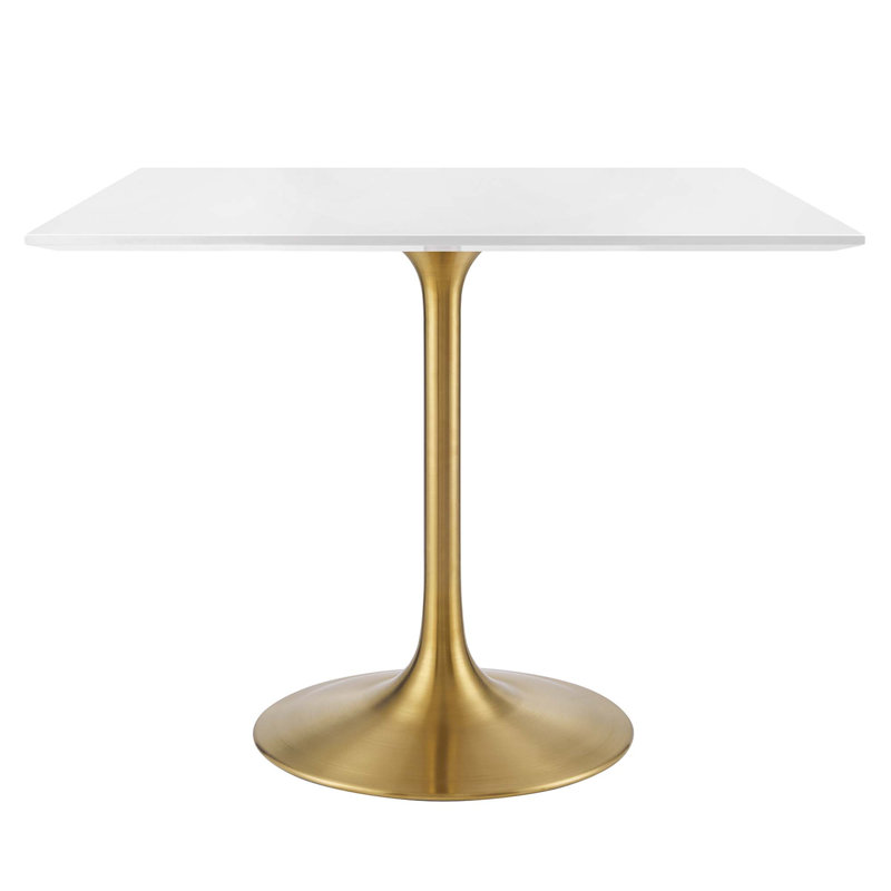 Table de salle à manger carréeLippa, Doré, H 29.5 po x l 36 po x L 36 po