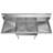 60'' L x 21'' W Silver Freestanding Service Sink