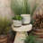 S/2 Ceramic 6/8" Footed Planter