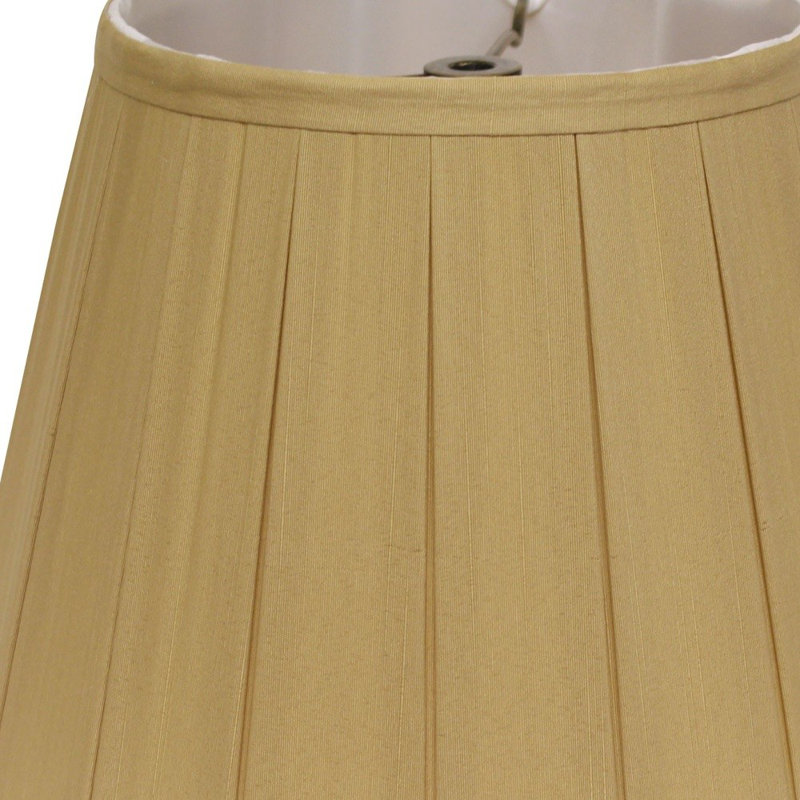 Abat-jour shantung Primrose, Chameau, 9" H x 14" W x 14" D