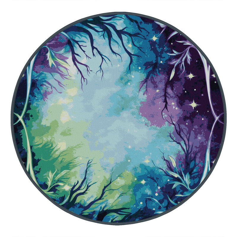 Starlit Thicket Rug, Round 4'