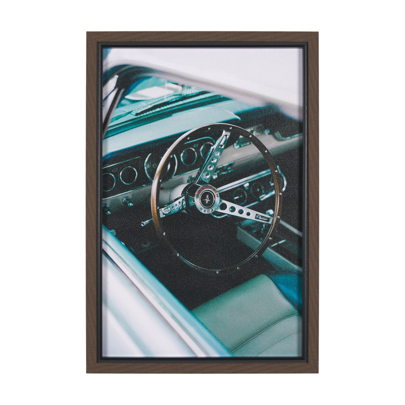 «Ashford Interior» par Tim Mossouer, reproduction d'art encadrée à la main, 21.5L x 1.6W x 31.5H, Voiture classique VII