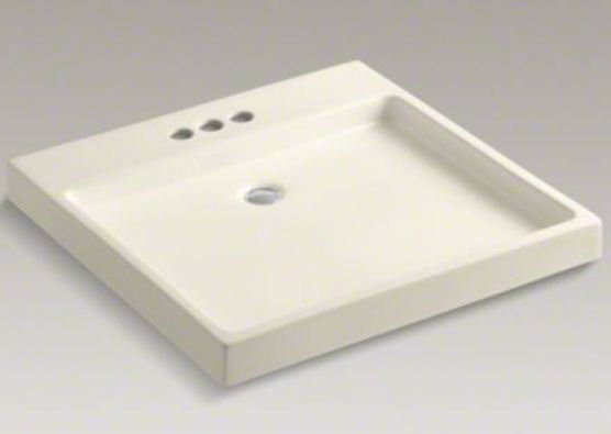 Purist® Ceramic Rectangular Drop-In Bathroom Sink, White, Single