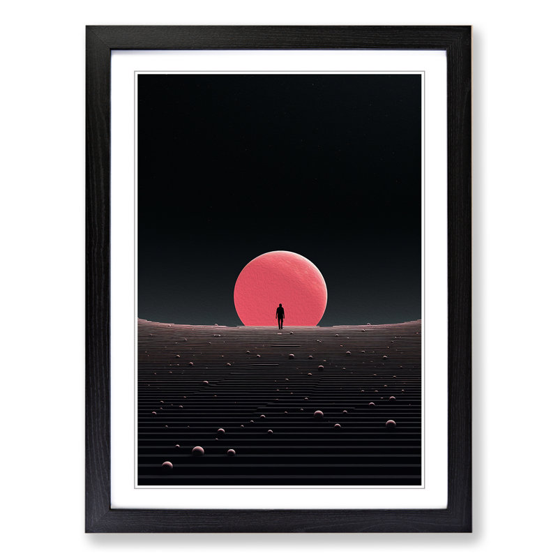 Universe Minimalism - Framed Print, Black , 46cm H x 34cm W x 2cm D