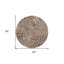 Tapis d'intérieur rond lavable géométrique brun et beige 8 pi