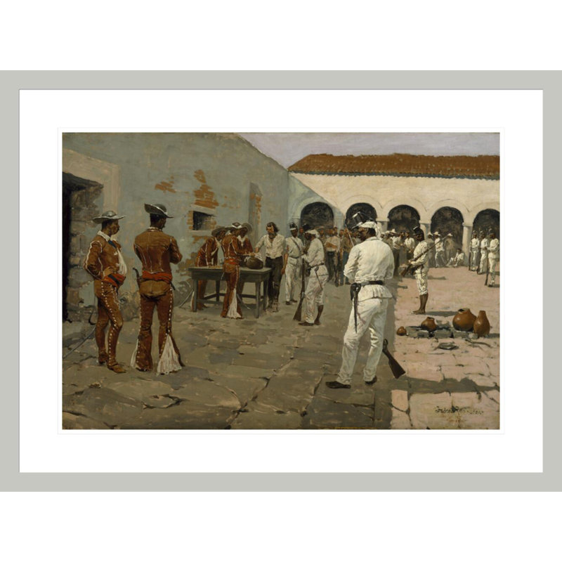 «The Mier Expedition: The Dessin of the Black Bean» par Frederic Remington, impression giclée encadrée
