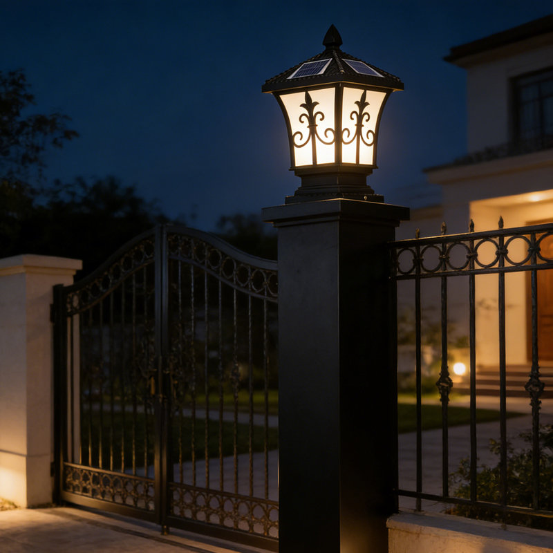 Luminaire d'extérieur à monter sur le quai, imperméable à l'énergie solaire intégré, utiliser un interrupteur à distance