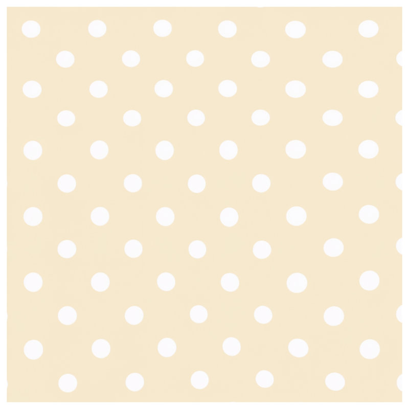 Édredon beige à pois blancs, Lit simple