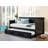 Classic Black Twin Daybed With Roll-Out Trundle - Wood Panel Frame, 13-Slat Support & No Box Spring - Sophisticated Look