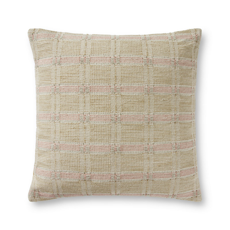 Ivory and Beige Textured Cotton Throw Pillow Set