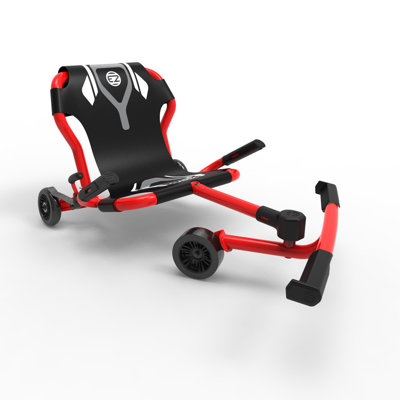 EzyRoller: Classic X - Rouge - Scooter, Cambering Motion, Chariot sans pédale, Freins à main, Cadre extensible, Capacité de 154 lb, Enfants de 4 ans et plus