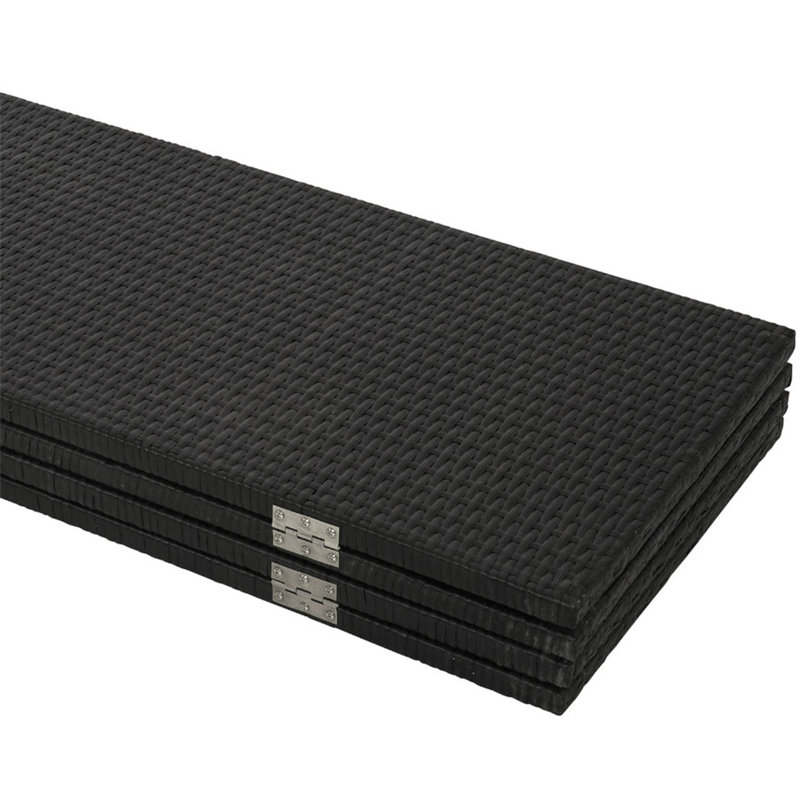 Ahsaad Resin Patio Privacy Screen Room Divider, 4, Black