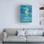 Hippocampe sur bois bleu 1 par Cora Niele - peinture sur toile tendue-1349286339