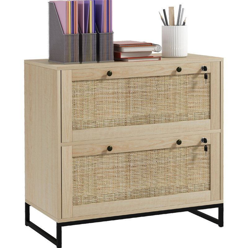 Porte-documents à 2 tiroirs - verrouillable avec barre de suspension réglable pour différents formats de papier