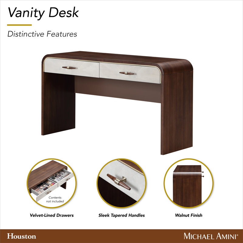 Houston Vanity Desk - Walnut