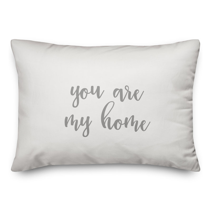 Throw Pillow, Gray/White