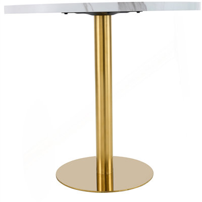 Elegant Marble Pattern Round Dining Table