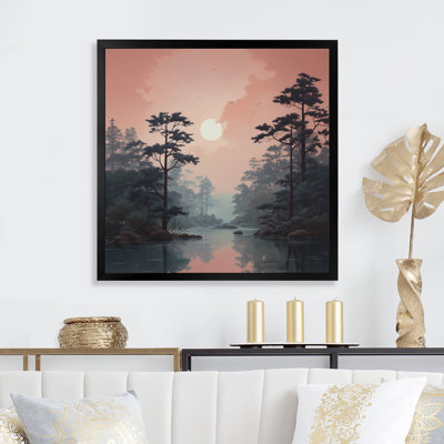 Rose gris Mid Century Dreamy River II - imprimé