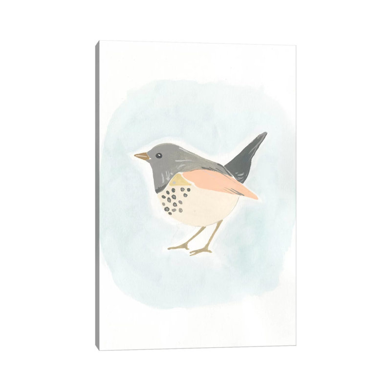 Dapper Bird IV by June Erica Vess - Wrapped Canvas Painting, 20.32 cm H x 30.48 cm W