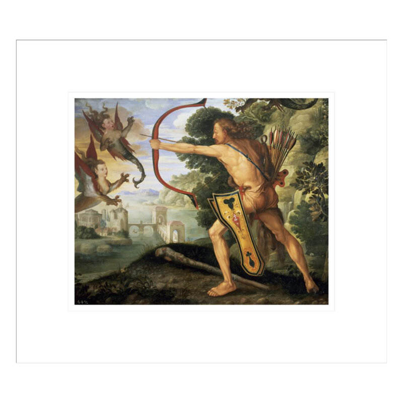 «Hercules and the Stymphhalian par Albrecht Dürer», estampe numérique encadrée, H 13,75 po x l 15,59 po