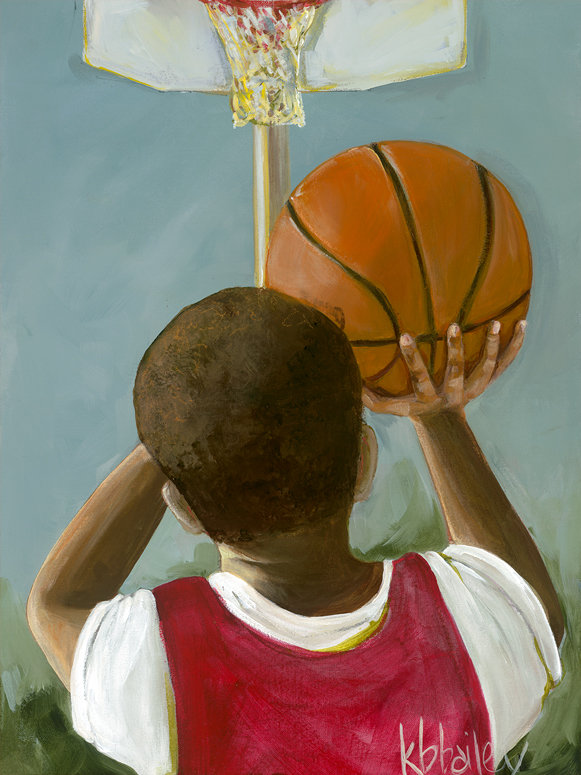 Art sur toile Martinek Basketball Star 1, H 24 po x L 18 po x l 1,25 po