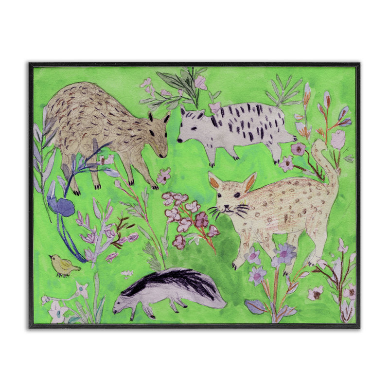 Giclée encadrée par Quirky Meadow, design par Melissa Wang, Giclée encadrée noir minuit, H 16 po x l 20 po