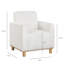 Chaise avec accoudoirs en tissu White Boucle