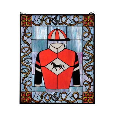 Jockey Silks Stained Glass Window