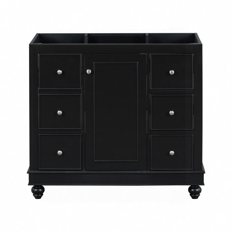 Meuble-lavabo noir (lavabo non inclus)