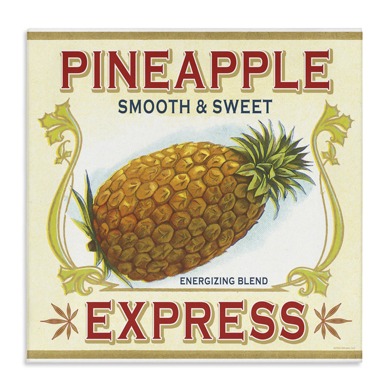 "Smooth & Sweet Pineapple", art mural classique par Classic, H 17 po x l 17 po