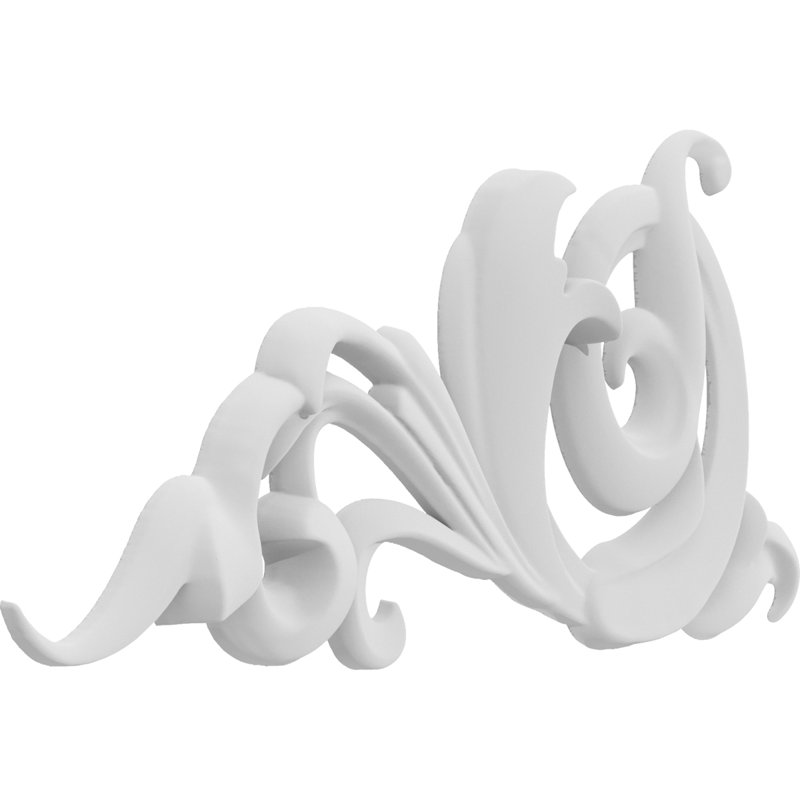 Applique Kirby Rosette, H 2,5 po x l 5 po x P 0,5 po, Gauche