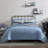 Perry Ellis Portfolio Palo Blue Stripe Reversible Bed in a Bag Comforter Set-100731156