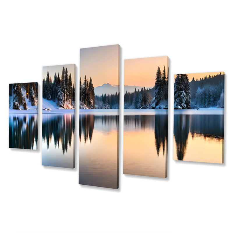 Hiver Alaskan Beauté V - Décoration murale Paysages - 5 panneaux