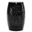 Table d'appoint Black Mosaic Porch, 12 po, ajoute une table de personnage - noire, belle et design