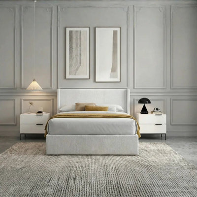 Structure de lit tapissier Jasper Boucle